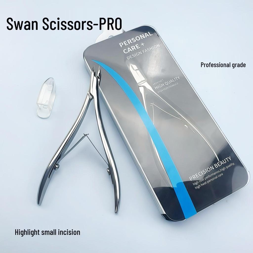 Swan 3.0mm PRO Cuticle Scissors - Small Blade, Stainless Steel, Professional Nail Technician Tool