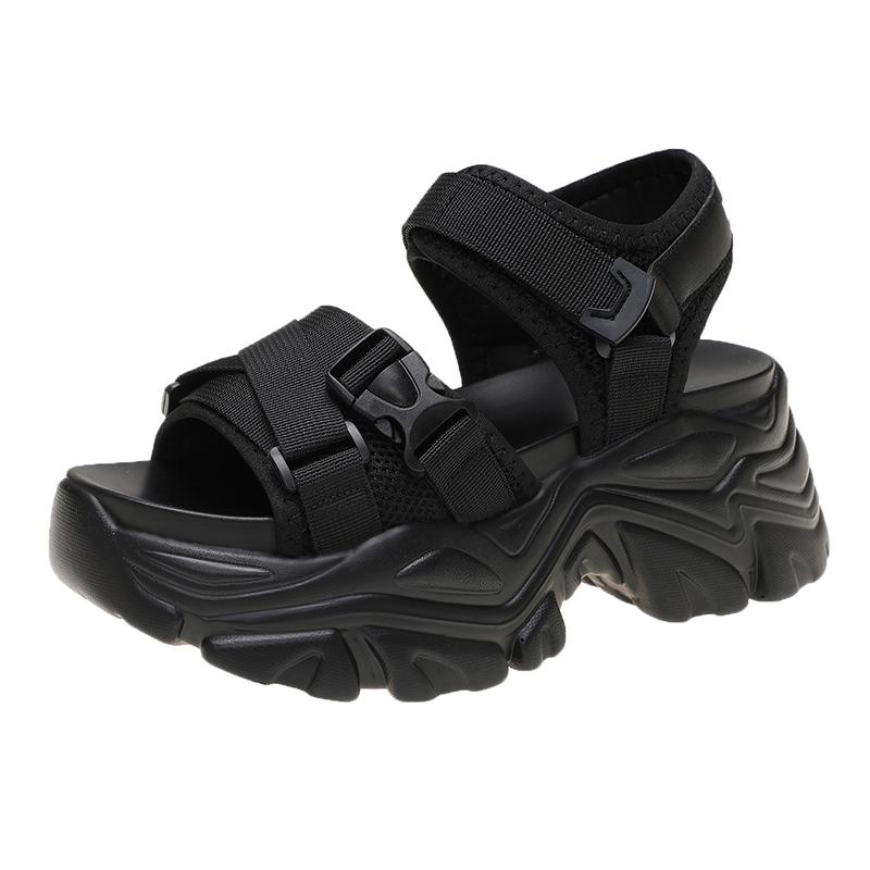 Fashion 2025 Summer Wedges Sandals 8cm Ladies Beach Slippers High Heel Sandals Women Casual Shoes Platform Chunky Shoes Sandalias Mujer