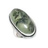 Moss Prehnite Gemstone 925 Sterling Silver Jewelry Ring Size 8
