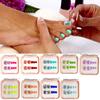 Eye Catching French Tips Press On Toenails Short Square Toe Nail Stick On Colorful False Toe Nails for Women and Girls