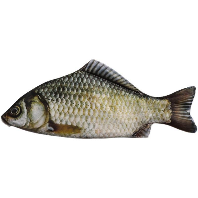 Креативный пенал в виде карася в стиле Douyin, персонализированная версия морской рыбы в корейском стиле, забавный и свежий дизайн.