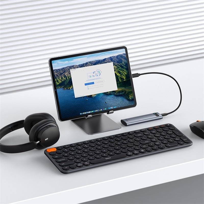 Baseus Корпус M2 SSD NVME SATA Dual Protocol M.2 to USB Type C 3.2 Gen 2 Портативный SSD Sata Nvme Корпус Внешний корпус ПК