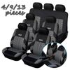 7 Seater Track Detail Style Car Seat Covers Set Polyester Fabric Universal Fits Most Cars Covers Car Seat Protector