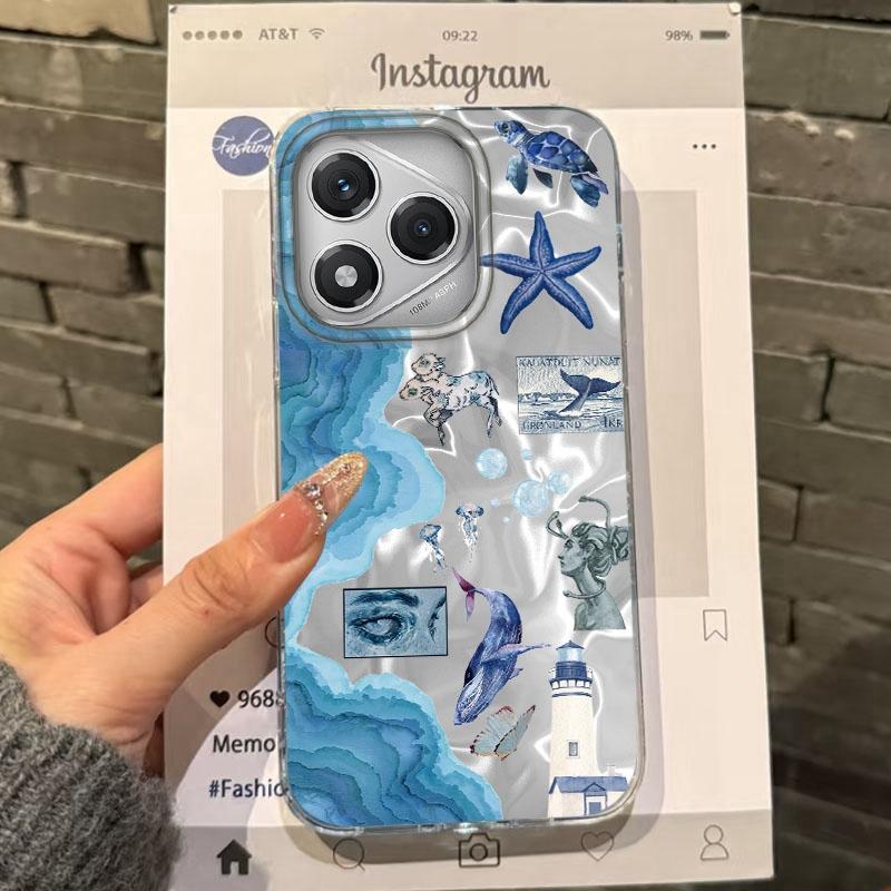 Ретро Солнце Морской Цветочный Глаза Девушки Женщины Для Honor 400 Pro X9c Magic7 Magic6 200 Lite Smart X9a X8a X8b X8c X7c X8 Чехлы Обложка