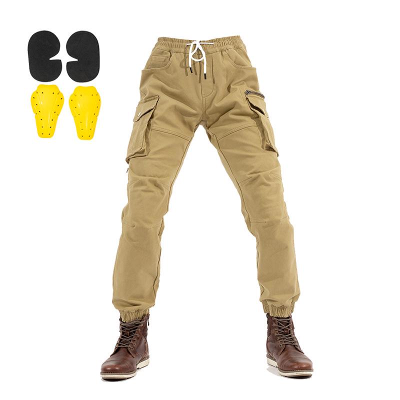 Мотоциклетные штаны унисекс: Комбинезон облегающего кроя с несколькими карманами для защиты от падений на все сезоны