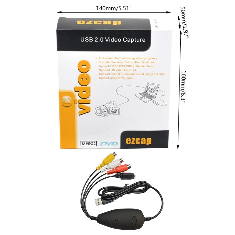 Ezcap172 USB Video Grabber Capture Converter Adapter VHS Video Recorder DVD Camcorder for  10