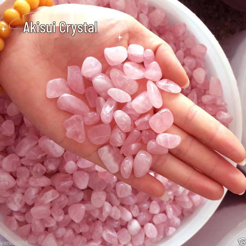 Мадагаскарский розовый кварц, дробленый необработанный камень для подношения Будде и демагнетизации