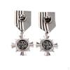1Piece Unisex Steampunk Silver Medal W/ Ribbon Brooch Pin Fancy Dress Party