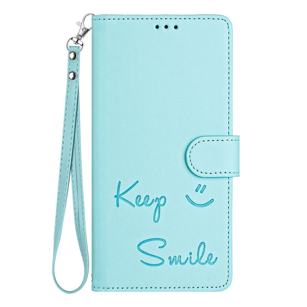 Leather Wallet Flip Case For Doogee N55 Plus N60 Pro Note 58 59 56 56x Keep Smile Embossed Design with Wrist Strap
