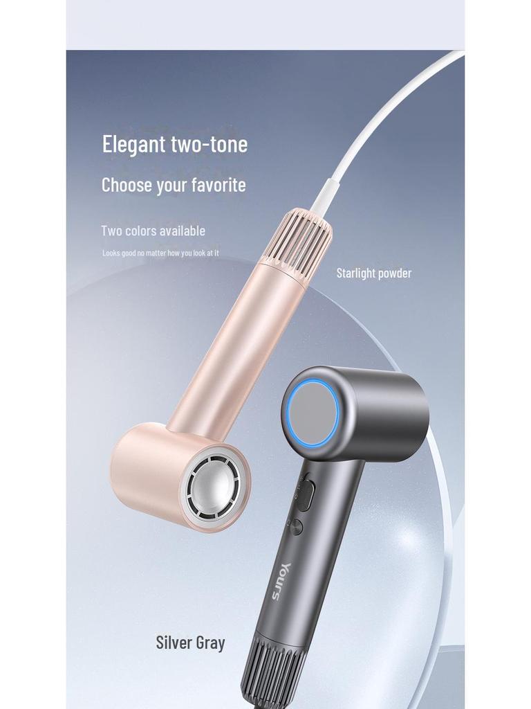 Высокоскоростной бесщеточный фен Yongri со скоростью вращения 110 000 об/мин и технологией отрицательных ионов, низким уровнем шума и быстрой сушкой 