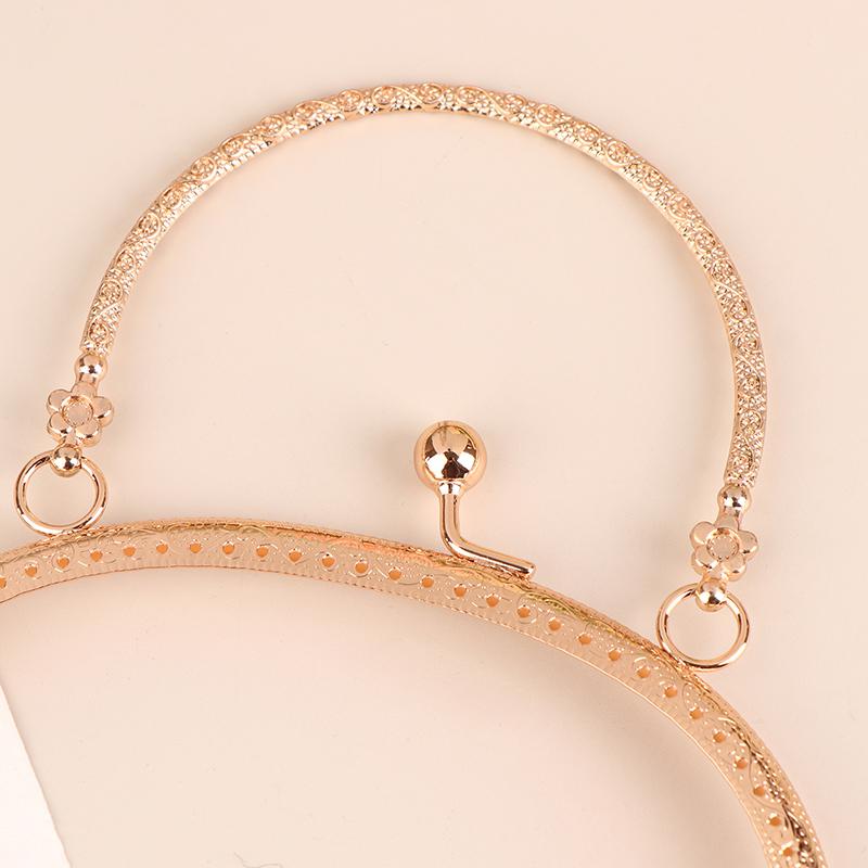 1 шт., 16,5 см, винтажная металлическая застежка с тиснением, арочный замок для сумок, застежка с ручками, аксессуары для поддержки запястья сумки