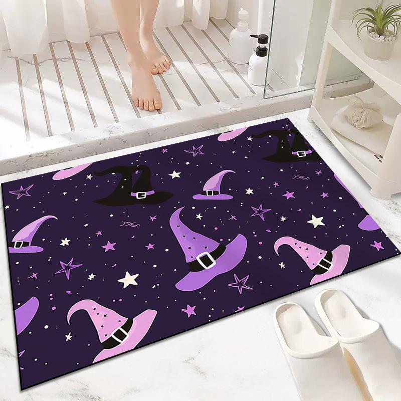 Европейский и американский декоративный коврик для пола на Хэллоуин, коврик для входной двери, коврик для входной двери с изображением тыквы и ведьмы