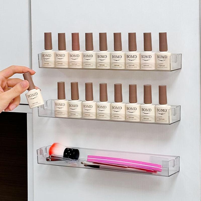 Настенный стеллаж для хранения без перфорации Плавающая полка Прозрачная подставка для ПЭТ-дисплея Поп-фигурки Держатель для слепой коробки-органайзера