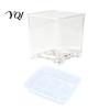 Lightweight Orchid Pot for Dendrobium Square Acrylic Plant Pot, Clear Planter with Drainage Holes Durable Succulent And Saucer, Breathable Flower