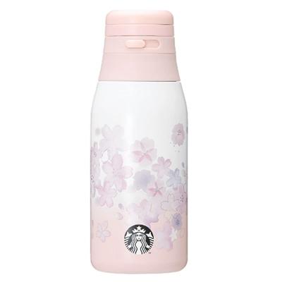 Термокружка Starbucks Кофе Starbucks SAKURA 2023 Ручка Крышка Бутылка из нержавеющей стали 355 мл Сакура Сакура Белая Бутылка для воды Милая Стильная Возвращение