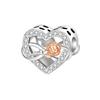 Серьги-шармы из серебра 925 пробы в виде снежинки, сердца, замка, ключа, бусины для DIY ожерелья, браслета, ювелирные изделия, подарок