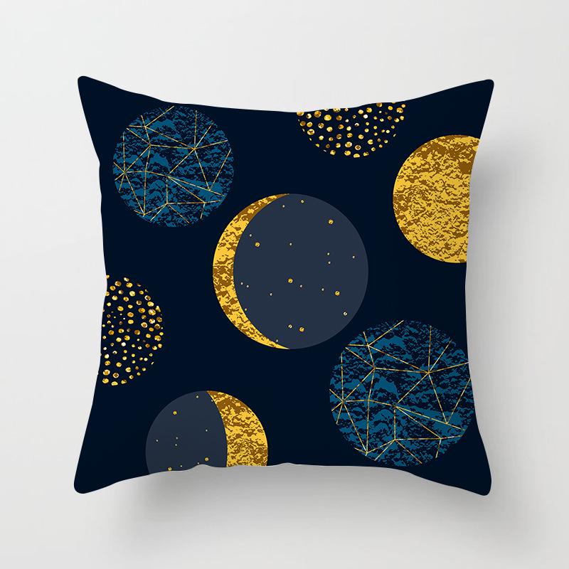 Дом Продукты Новый Черный Геометрический Диван Подушка Наволочка Цифровая Печать Офисная Наволочка