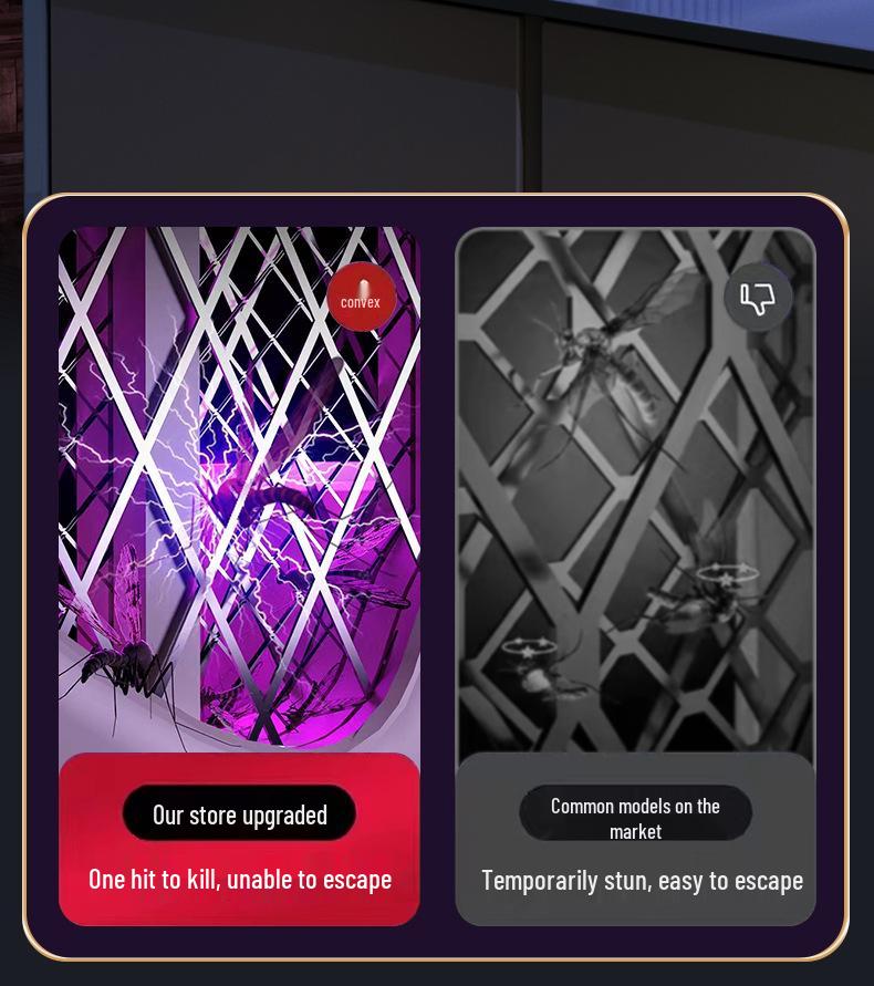 USB Перезаряжаемая Электрическая Лампа-Мухобойка от Комаров и Мух - 2-в-1 Домашний Уничтожитель Насекомых