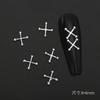 100/20/10 шт., золотые/серебряные металлические крестики-подвески для ногтей, 3D-панк-стиль, крест в форме буквы X, аксессуары для украшения ногтей своими руками