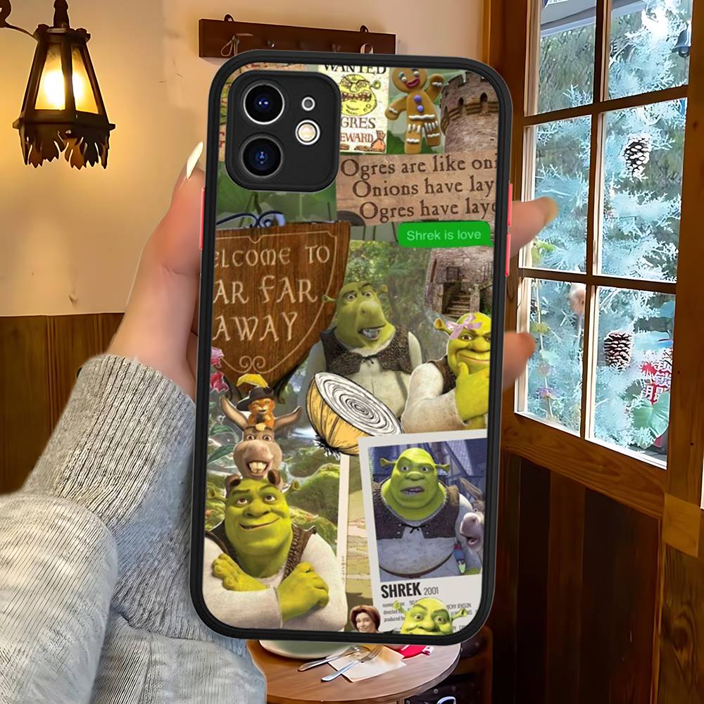 Classic Movie S-Shrek Matte Translucent Phone Case For Iphone 16 ProMax 15 14 13 12 11 X XS PRO Plus