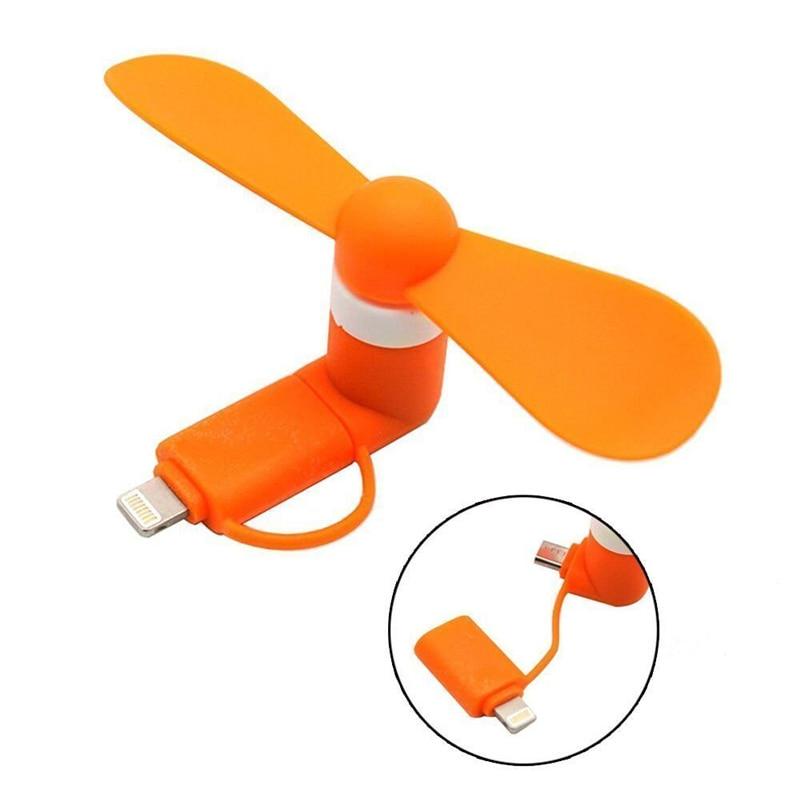 Портативный мини-вентилятор Micro USB 2 в 1