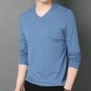 2023 Men's Slim Fit V-Neck Long-Sleeved T-Shirt for Spring and Autumn