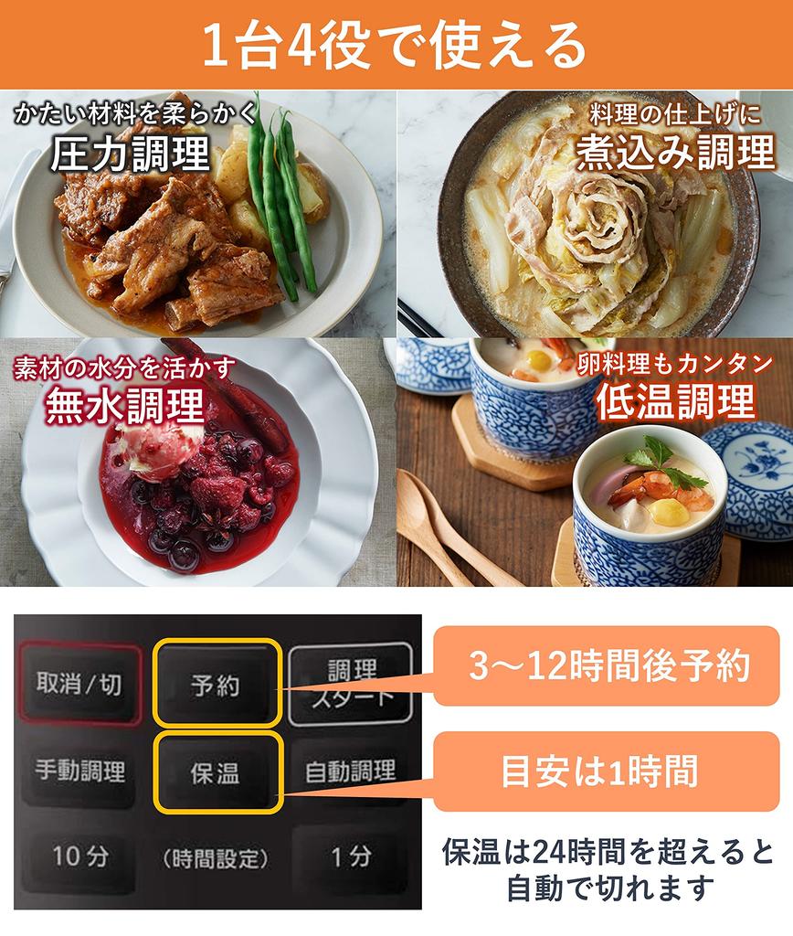 Скороварка электрическая Panasonic объемом 3 л. Книга рецептов для приготовления пищи в комплекте. Функция предотвращения перегрева. Давление/Низкое давление.