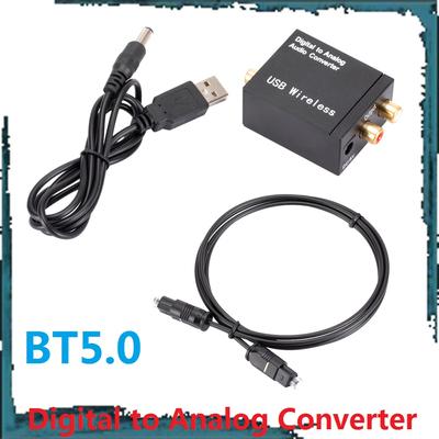 Цифро-аналоговый аудиопреобразователь с поддержкой Bluetooth 5.0, оптоволоконного коаксиального сигнала Toslink в RCA R/L, аудиодекодера SPDIF DAC