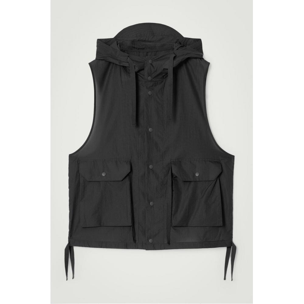 COS Жилет с капюшоном из японского технического нейлона