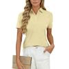 Женская блузка-топ в стиле business casual, с V-образным вырезом, коротким рукавом и пуговицами