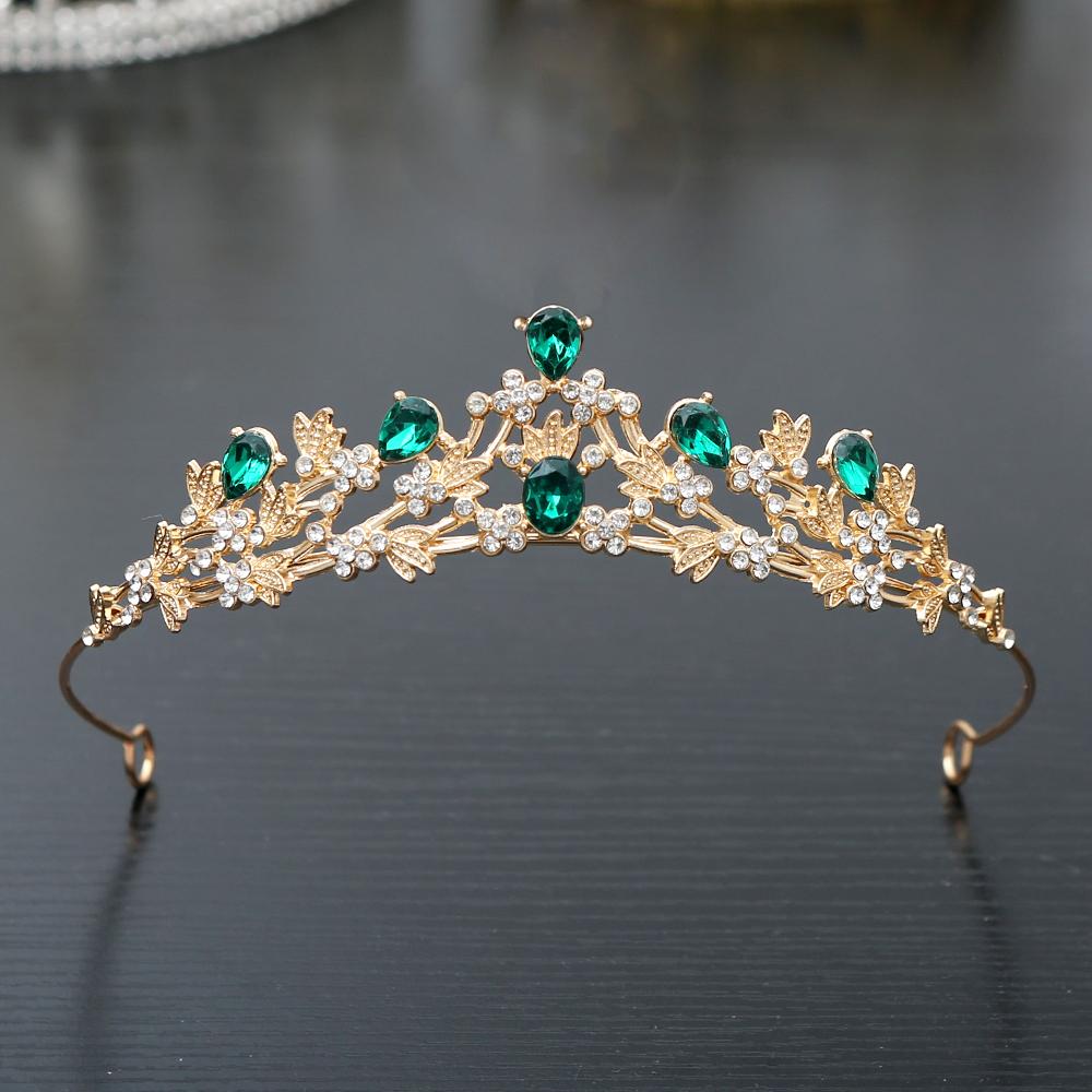 Exquisite Fashion Crystal Children Princess Crown Headpiece Girls Crown Birthday Hair Ornament Girls Stage Performance Headpiece
