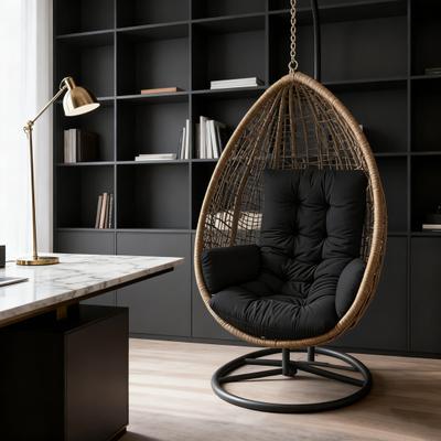 Водонепроницаемая подушка для кресла-яйца, утолщенная подушка для подвесного кресла-корзины для патио, кресло-яйцо