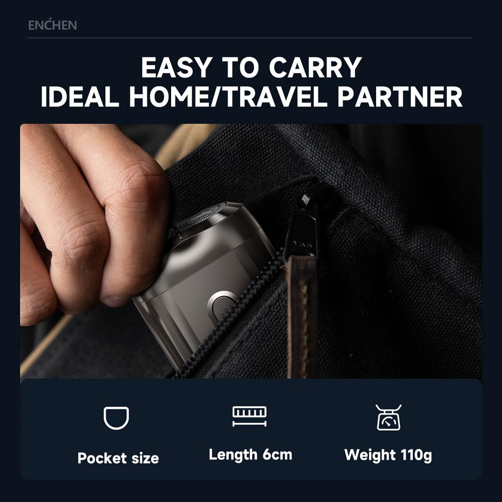 Xiaomi ENCHEN Mini 6 Триммер для бороды Мини-бритва Профессиональная 2D бритва для лица Водонепроницаемая бритвенная машинка Возвратно-поступательная бритва