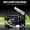 Быстрозарядный USB-C кабель 240 Вт со складной подставкой для телефона, двойная головка USB-A и USB-C, быстрое зарядное устройство, силиконовый, не запутывающийся, шнур для зарядки с передачей данных 480 Мбит/с