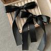Long Ribbon Black Hair Clip Ballet Girl Style French Pure Desire Bow Tie Ribbon Braid Hair Headwear Hair Accessories