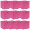 VidaXL Storage Boxes 10 Pcs Pink 32x32x32 Cm Fabric