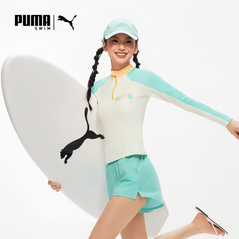 Puma Женский купальник-танкини с длинным рукавом (имитация двух частей)