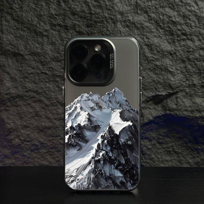 Красивый чехол для телефона со снежной горой для iPhone 16 15 14 13 12 11 Pro Max 78Plus XR XS MAX MINI Y2K Мягкий для девушки Защита от падения Задняя крышка