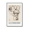 Французский плакат выставки Ле Корбюзье, абстрактный кубизм, принт, настенная живопись на холсте, картина, современное украшение дома середины века