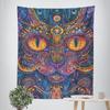 Психоделический узор Тема Гобелен - Легкий полиэстеровый гобелен в стиле хиппи для декора стен в спальнях, общежитиях и в качестве праздничных подарков