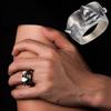 Модное кольцо, креативный дизайн, гальваника, текстура, кольцо на половину лица для мужчин, модное индивидуальное кольцо, ювелирное изделие, подарок