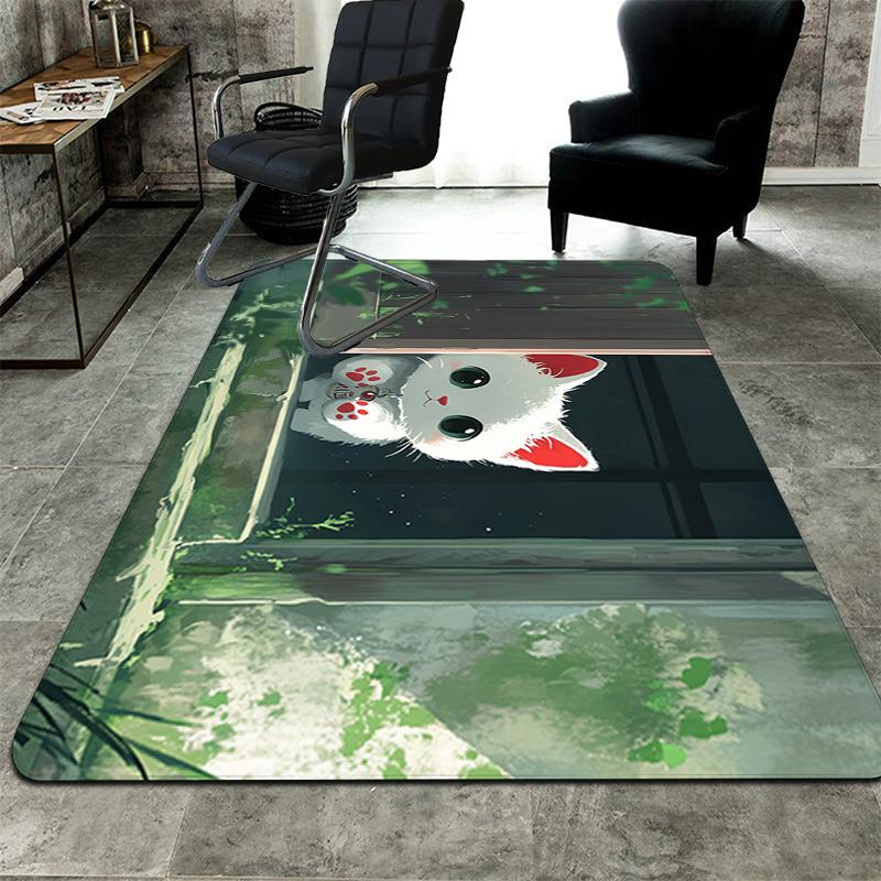 Cute kitten Rug Floor Mat for Living Room or Bedroom Soft and Comfortable Carpet a Gift for Birthday and Holiday.