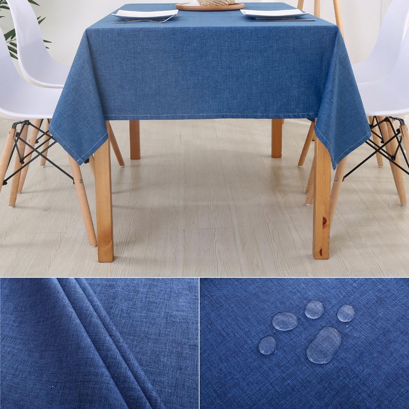 Домашняя декоративная скатерть, прямоугольные скатерти, чехол для обеденного стола, однотонная хлопковая льняная скатерть, чехол для обеденного стола