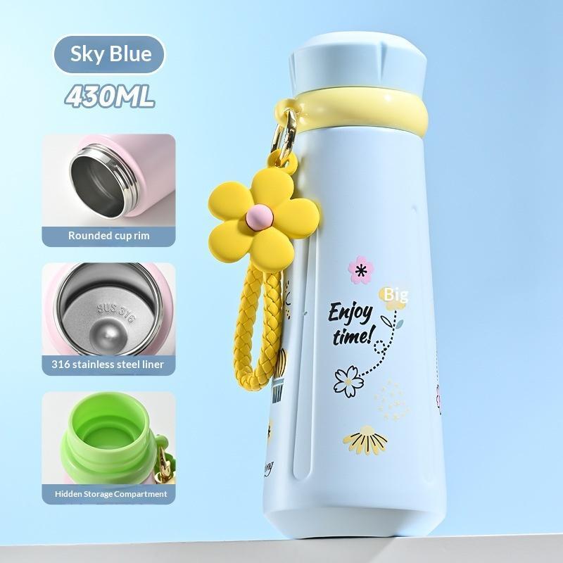 Creative Colored Kids Insulated Flask 316 Stainless Steel BPA Free Fun Water Cup for Kindergarten Children