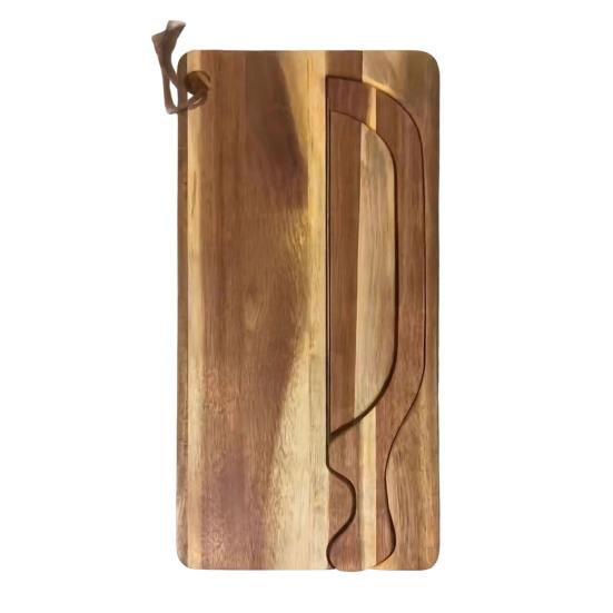 Набор досок для нарезки хлеба с регулируемой направляющей, деревянная разделочная доска и нож из нержавеющей стали с зубчатым лезвием для багета, буханки и сэндвича, набор «все в одном» для