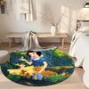 Snow White Princess Round Area Rug Design for Outdoor Decorate room Dormitory Game Room Antislip Round Carpet Decorate Offices