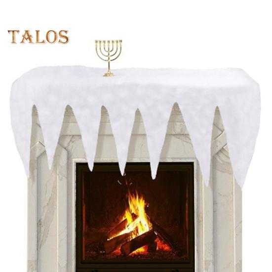 150x68 см сосулька накидка шарф искусственный снег камин каминная полка дорожка гирлянда полка верхняя ткань зима рождество праздник гостиная дом