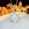 Personalized Blue White Green Micro Diamond Set Turtle Womens Versatile Necklace