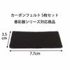 Urushi Product Carbon Felt, 5 Sheets [Incense Burner Replacement] Flame-Retardant Felt for Incense Sticks and Cylindrical Incense Burners