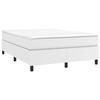 Maison Exclusive - Sommier à lattes de lit avec matelas Blanc 140x190cm Similicuir